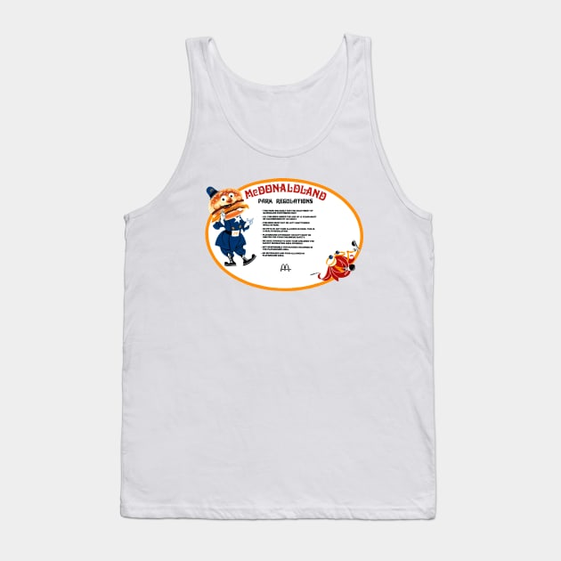 McDonaldland Park Regulations Tank Top by dumb stuff, fun stuff